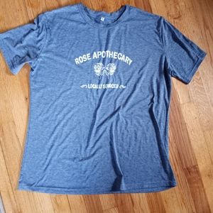 Blue Floral Graphic Tee